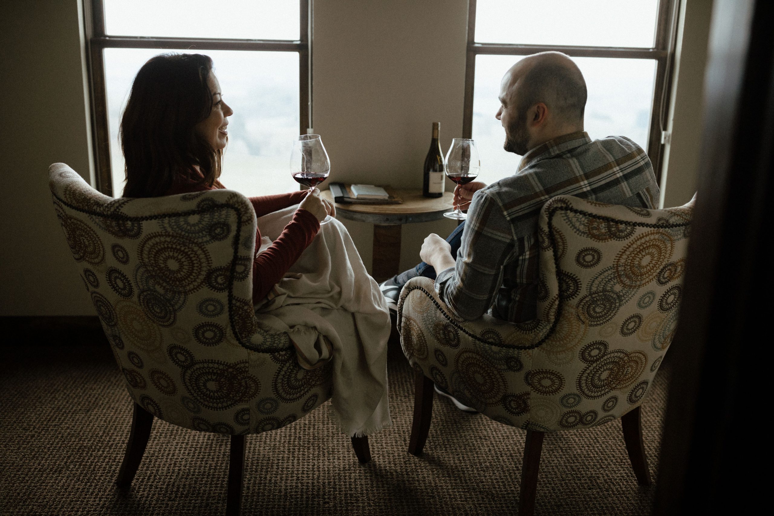 Couple sitting together